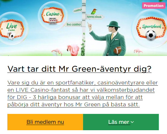 Vilket casino - Mr Green såklart!